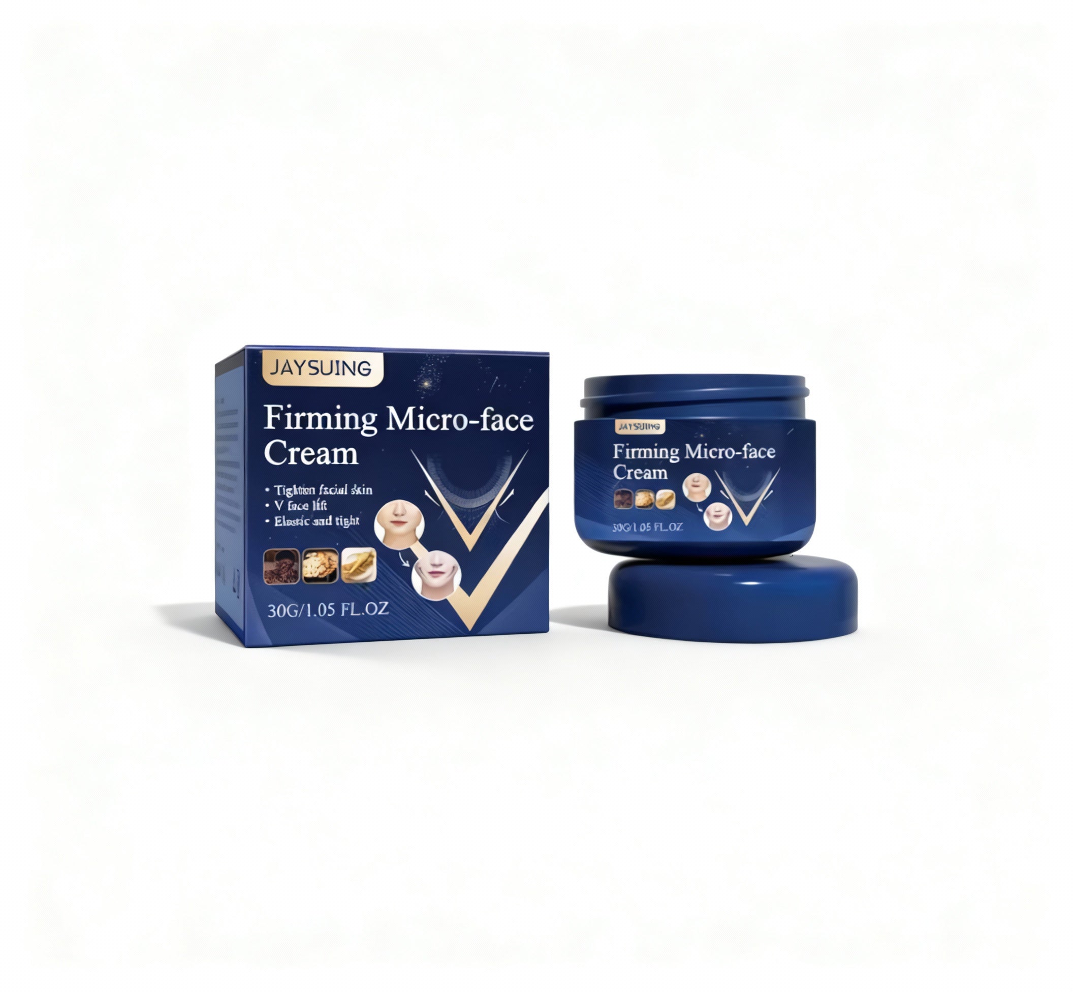 Crema Reafirmante Facial V-Shape – Café, Ginseng y Jengibre