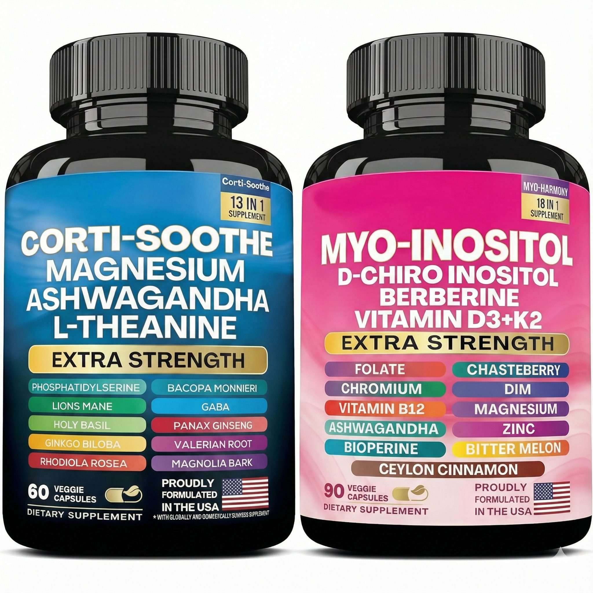 Dúo Equilibrio Total: Corti-Soothe + Myo-Inositol (Control Hormonal y Estrés)